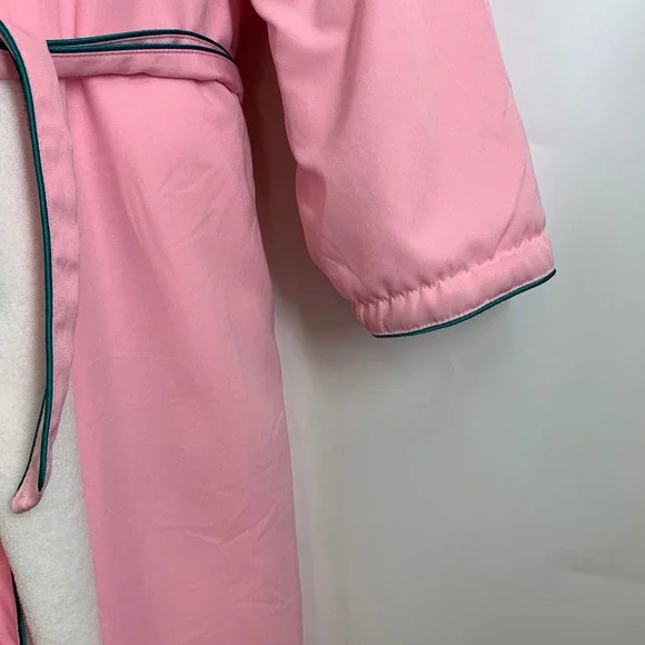 Truly Beauty Pink Hooded Robe Spa Bathrobe Plush‎ Lined Cozy Lounge One Size - Picture 5 of 14